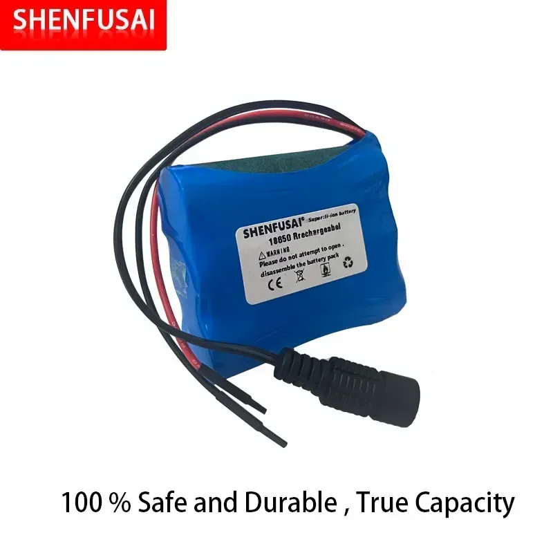 

SHENFUSAI NWE 12 V 3000 mAh 18650 Li-ion Rechargeable battery and 12.6V 1A Charger cctv camera