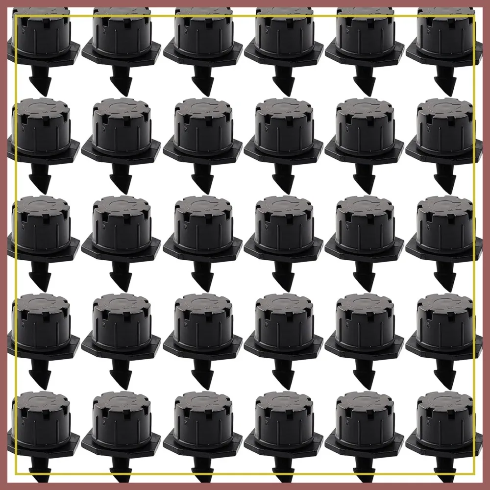 

150PCS Adjustable Drip Irrigation Emitters, 1/4Inch Micro Drip Irrigation System Watering Sprinklers Anti-Clogging Emitter Dripper Black Garden Supplies