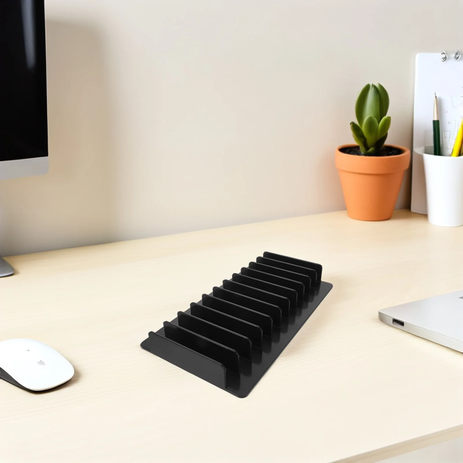 1pcs Phone Storage Box Cell Phone Organizer For Office Meeting Classroom Desk Mobile Device Rack Holder Cabinet Container