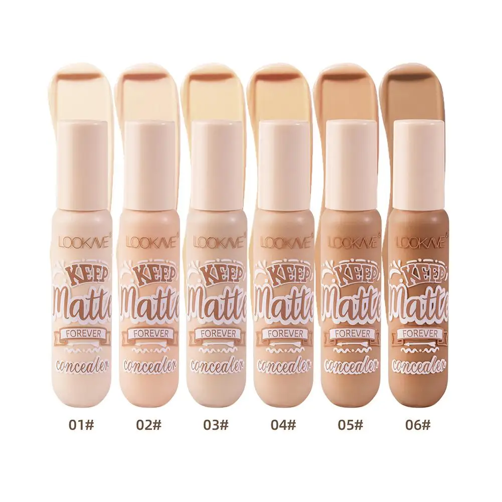 Flüssige Concealer Stick Foundation Creme 6 Farbe feuchtigkeit spendende vollständige Abdeckung Akne dunklen Kreis natürliche matte Concealer Creme Make-up