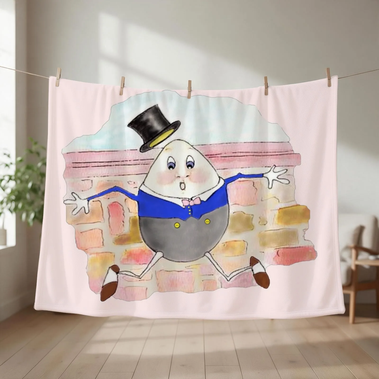 Humpty Dumpty Had a Great Fall Throw Blanket couch cozy soft plush fuzzy picnic outdoor blanket
