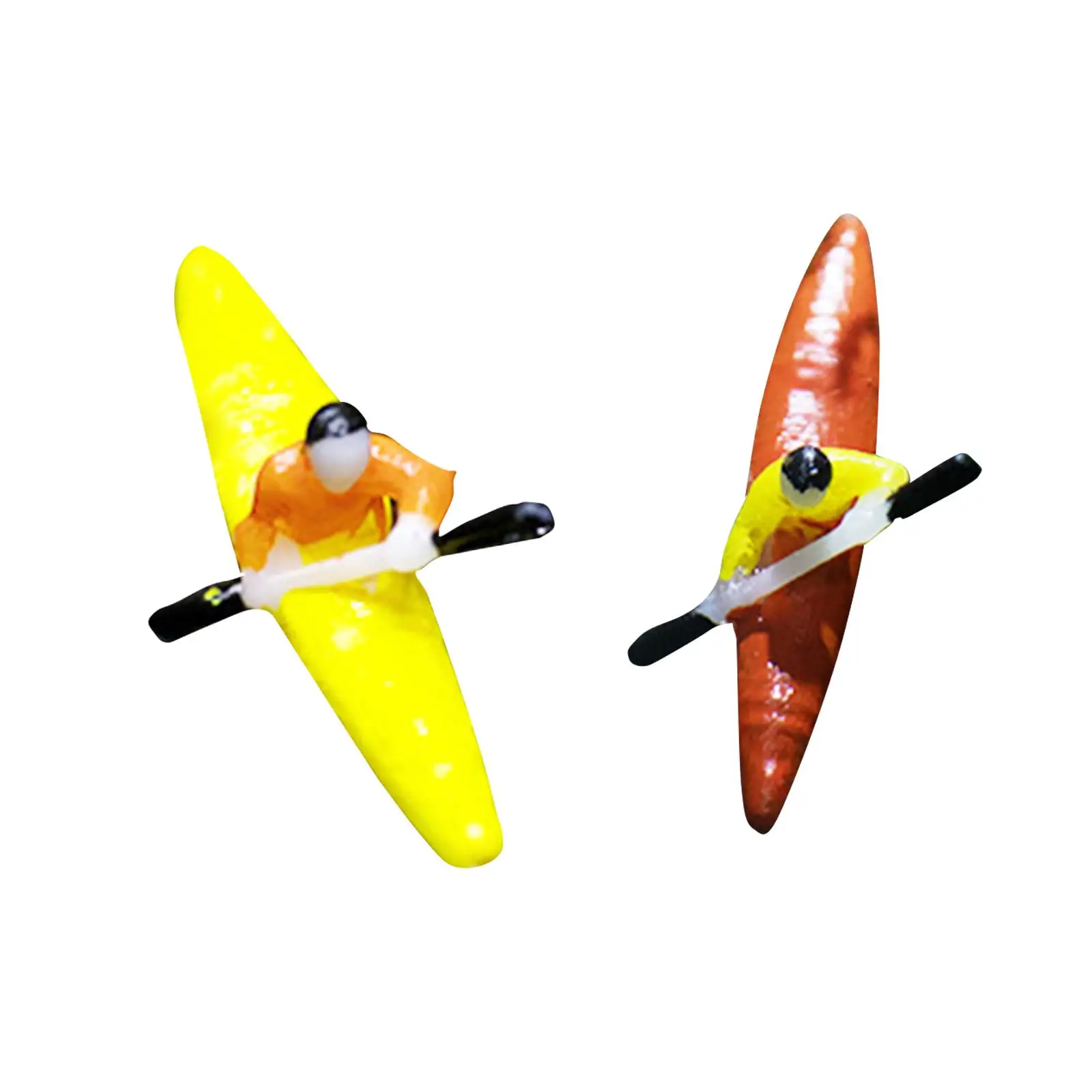 Kayak Figurine Miniature Yard Art Resin Gift Kayak Statue Fish Tank Decoration for Backyard Fish Tank Swimming Pool Pond Outdoor