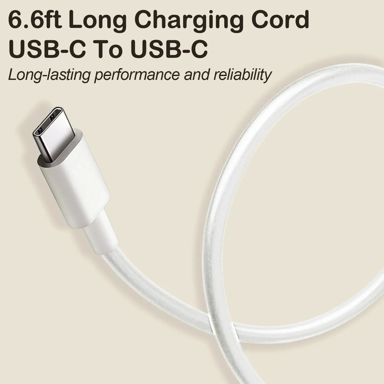 شاحن USB C سريع لأجهزة AirPods 4 Pro 2 3 Max 2024، iPhone 15 16 17، iPad Pro، محول طاقة PD بقدرة 20 وات مع كابل USB-C بطول 6.6 قدم #4