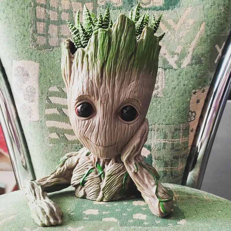 Groot Tree Flowerpot Action Figures Model Toys Anime Baby Tree Man Character Decoration Ornament Handicrafts Office Pen Case image 2