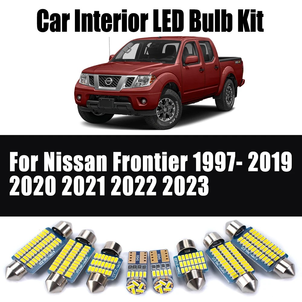 

Автомобильная лампа Canbus для Nissan Frontier 1997-2019 2020 2021 2022 2023 сигнальная лампа светодиодная внутренняя номерная табличка комплект освещения для чтения карт