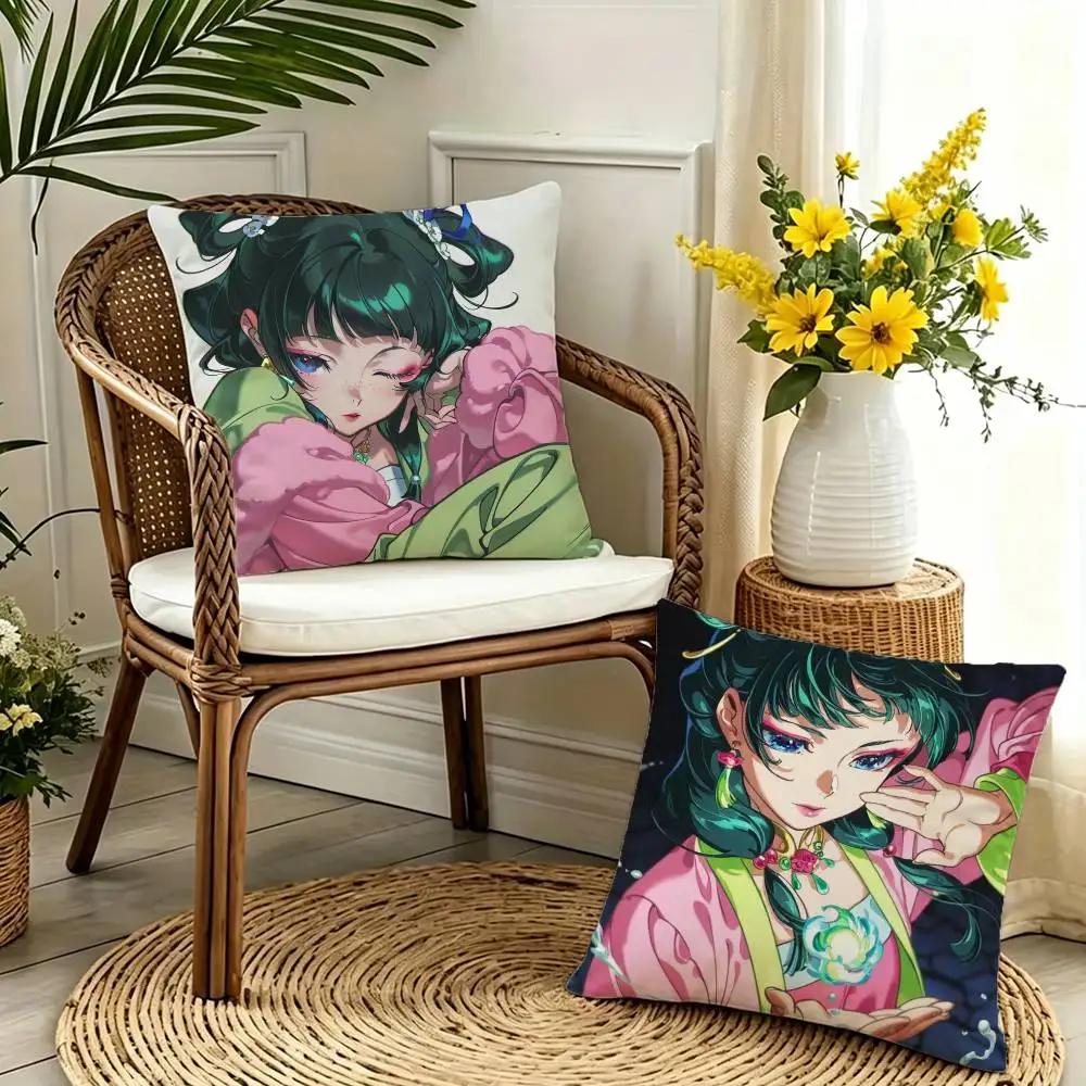 

Maomao Anime Girl Pillow Case Pattern Printed Pillowcase For Living Room Sofa Cushion Cover