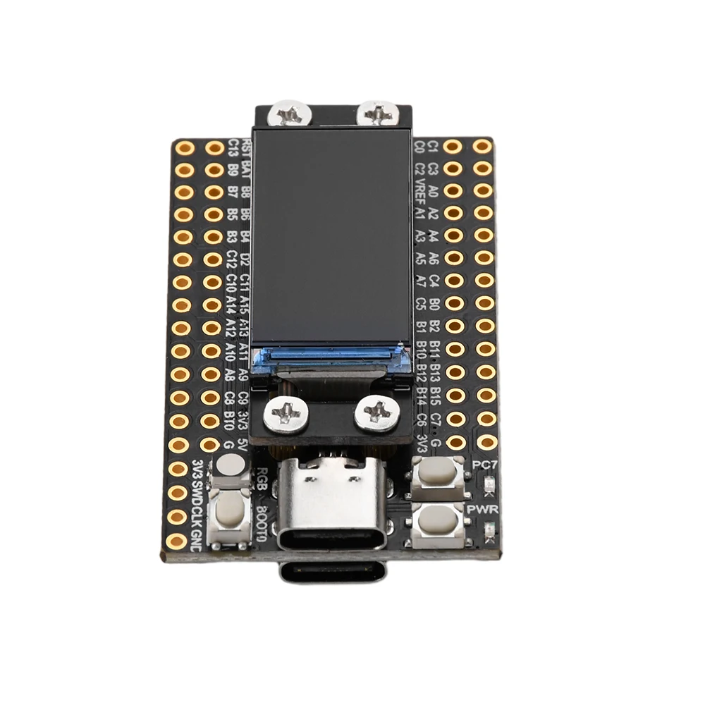 Microcontrolador Development Board com 0,96 "Screen e Flash 8MB, placa de sistema mínimo, STM32F103RCT6 Cortex-M3 kernel