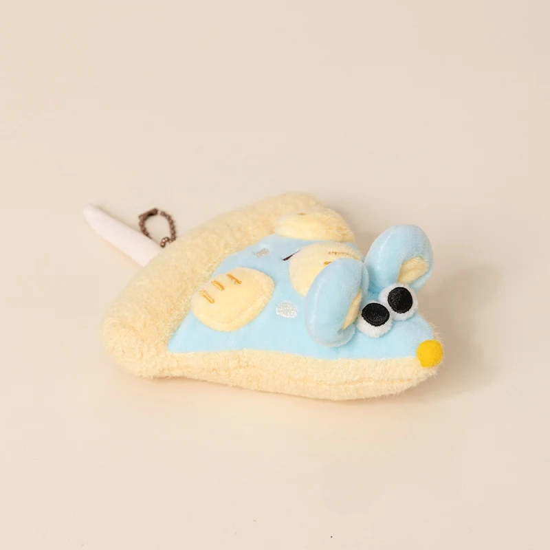 

Cute Pizza Mouse Plush Keychain 6 Styles Kawaii Cheese Pizza Rat Stuffed Pendant for Backpack, Bag Decor and Gifts.