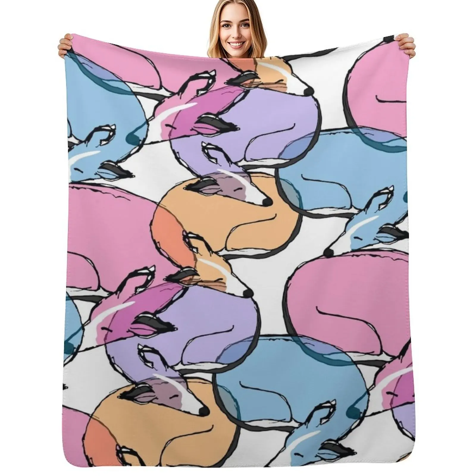 

Soap bubbles! No, wait, whippets :) Throw Blanket Flannel Weighted Bed covers Soft Big Blankets