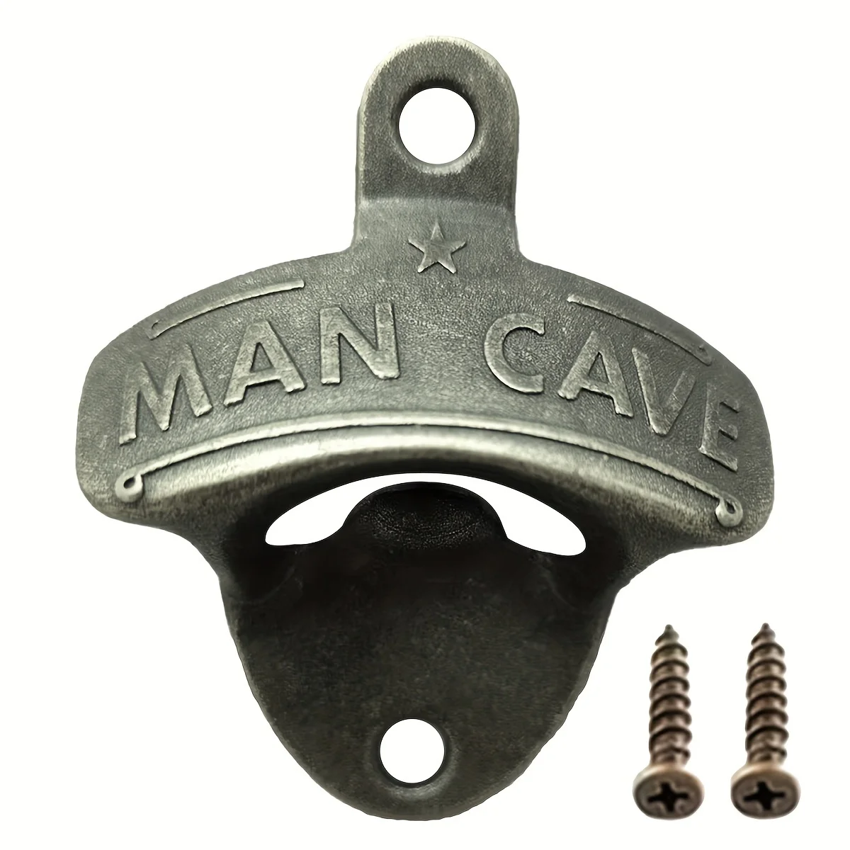 1pc Embossed Man Cave Bottle Opener Wall Mounted for Pub BBQ DIY Crafting Retro Wall Decor Bottle Opener Tools Kitchen Gadgets