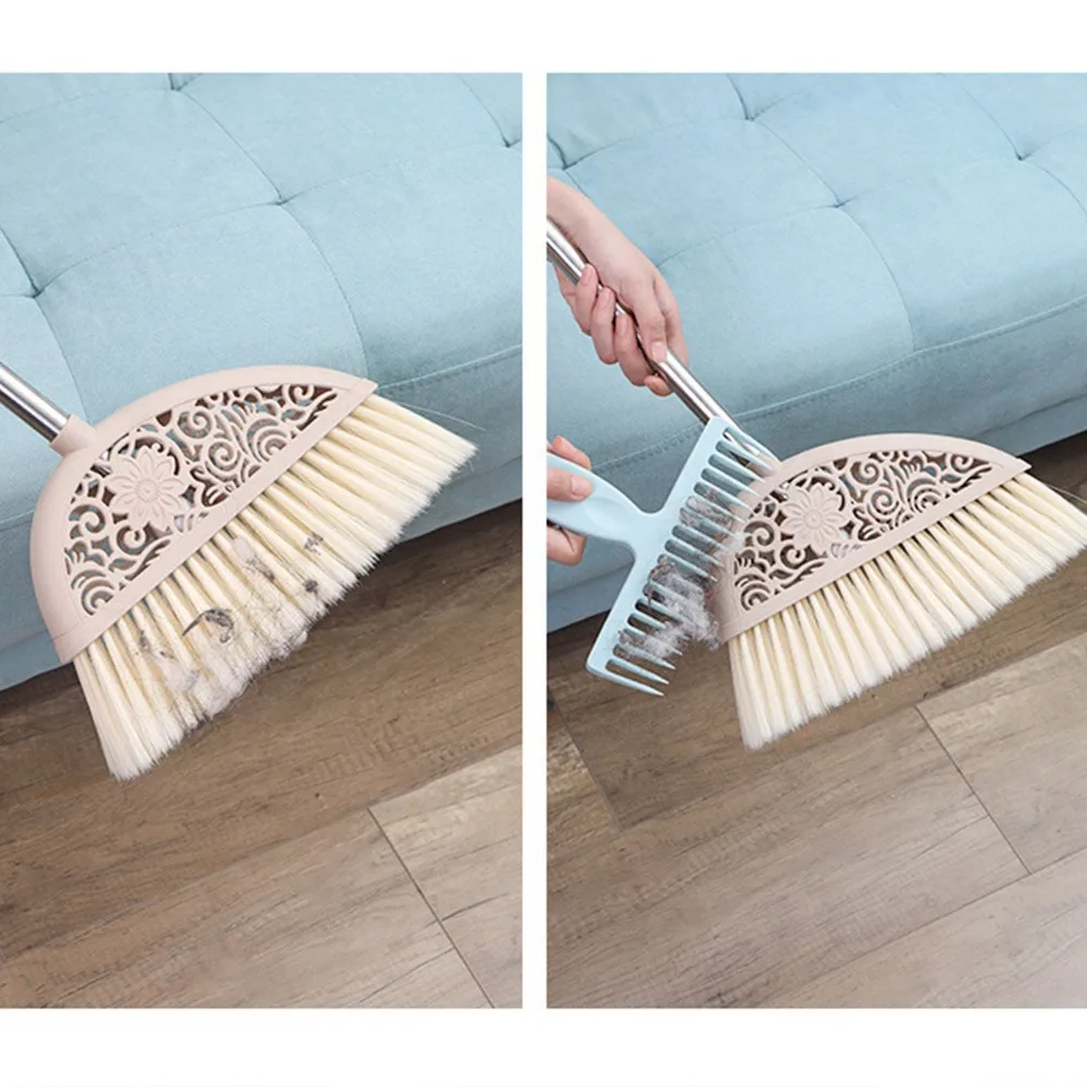 2pcs Durable Hanging Hole Hair Removal Comb Longer Combs Broom Cleaning Brush Sweeping Hair Brush Floor Sweeper