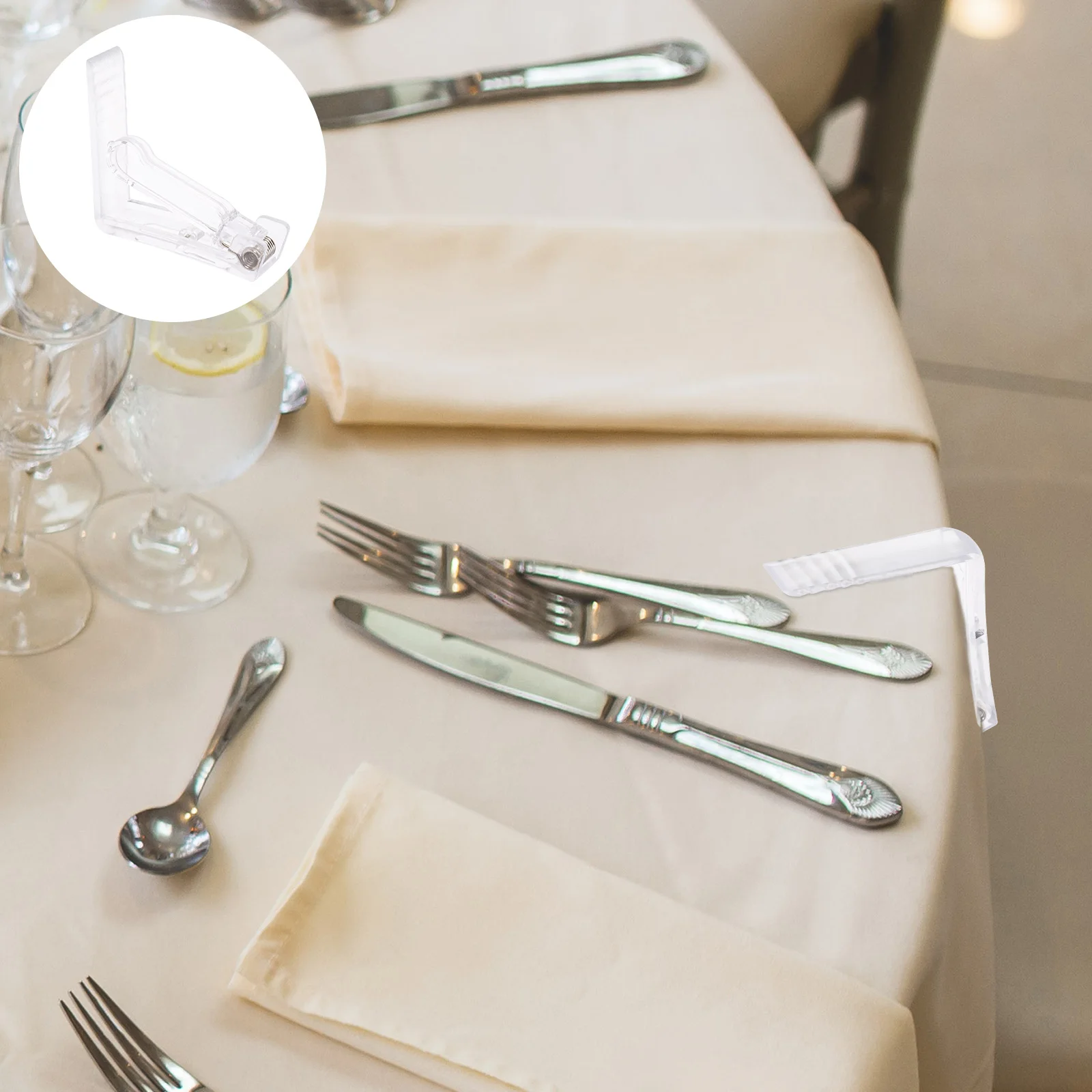 

12 Pcs Tablecloth Clip Transparent Fixing Clamps Fixture Picnic Holder Clips Easy to Use Outdoor