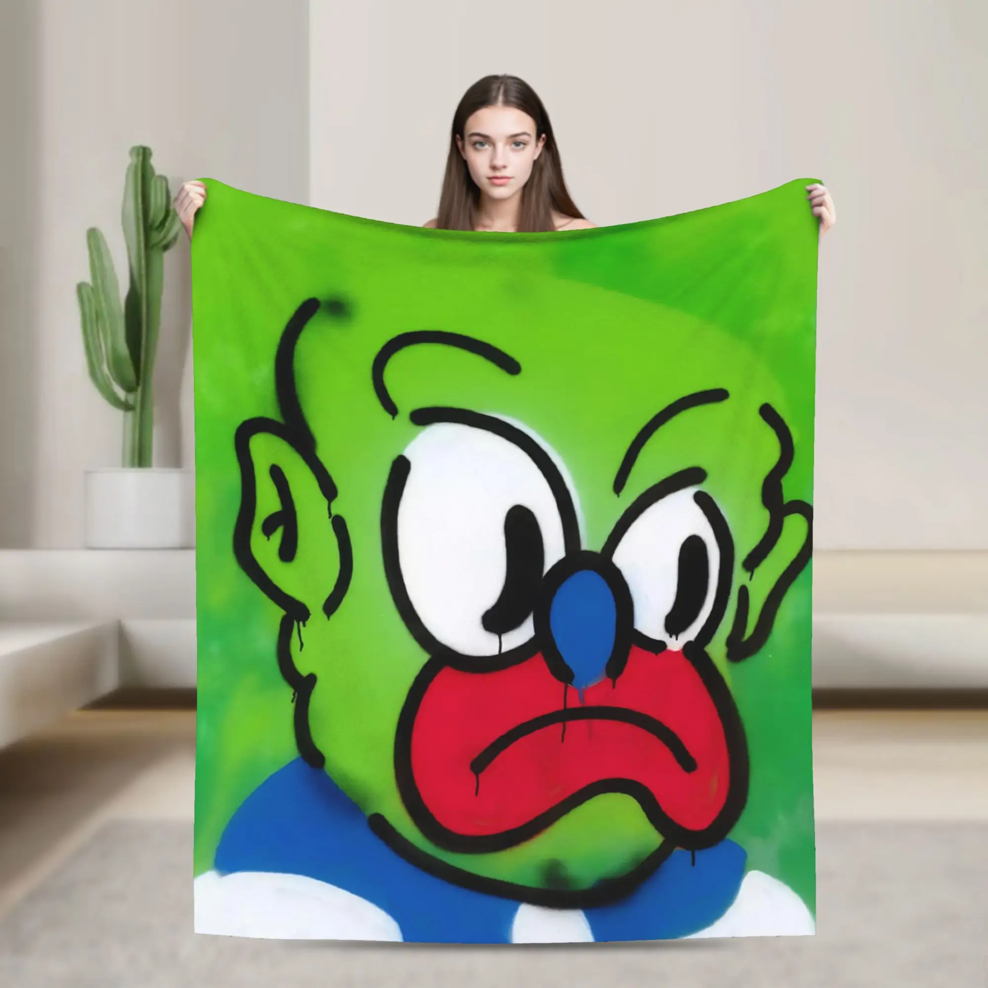 Anime Olaolu Slawn Art Blanket Super Soft Cozy  Throw Blankets for Couch 50x60 Inch Multi-size Plush Thin Quilt