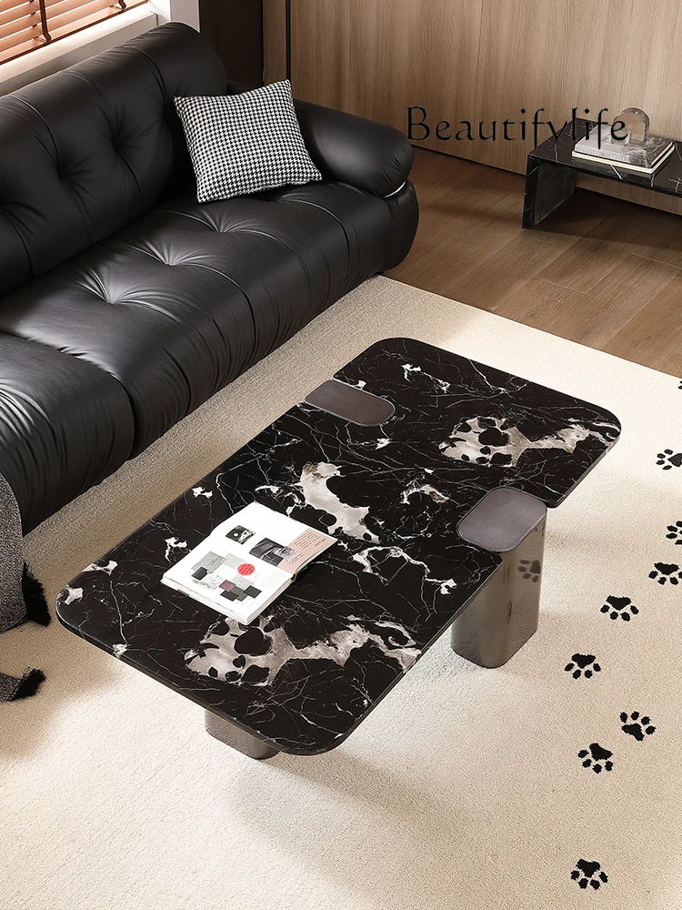 

Marble Coffee Table Italian Style Light Luxury Minimalist Rectangular Creative Living Room Home Modern Minimalist