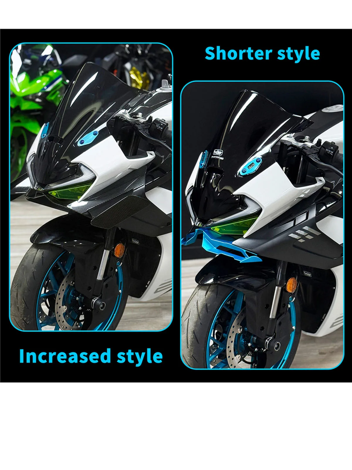 Passend für CFMOTO 675SR 675SR-R 675 SR SRR Motorradzubehör Windschutzscheibe Windabweiser Double Bubble Windschutzscheibe
