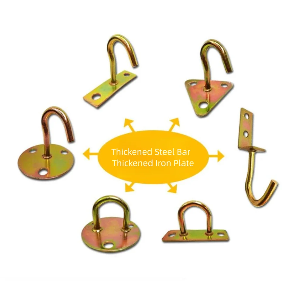 Nova almofada olho gancho de parede placa deck em forma de u/j montagem no teto cabide diy fivela de porta fixa para lâmpada ventilador