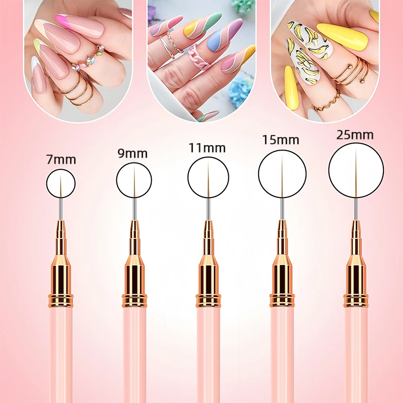 Ensemble de pinceaux à ongles professionnels, fournitures pour Gel UV acrylique, dessin, pointage, manucure, outils de conception, accessoires de maquillage