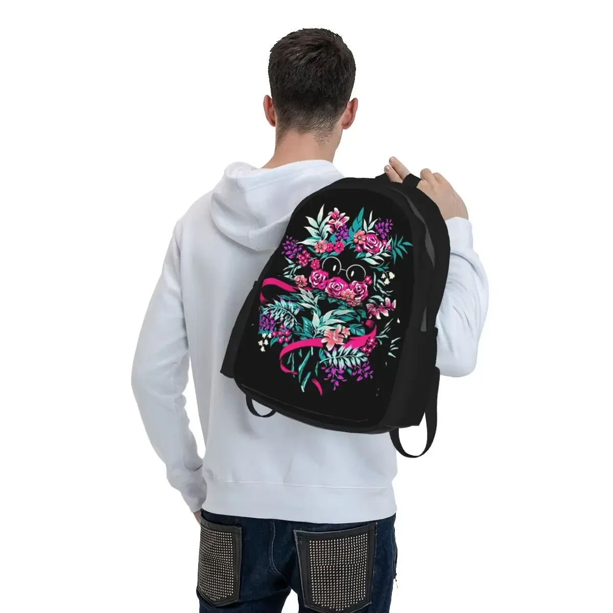 Deltarune Spamton Merch Ralsei Floral Backpack Student BookBag Children School Bag Computer Shoulder Bags for Men Women