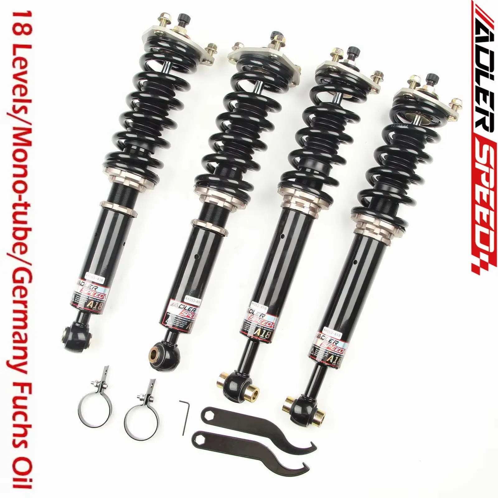

S+ ADLERSPEED 18 Way Damping Adjust Shocks Coilovers For Lexus GS300 / GS350 / GS430 RWD (GRS190) 2006-11