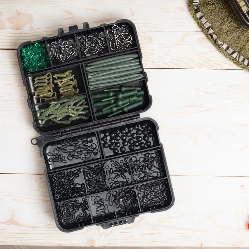 

420 шт., комплект снастей для ловли карпа, шариковые поворотные застежки, застежки для бочонка, сверхмощный комплект снастей для ловли карпа, комплект рыболовных аксессуаров