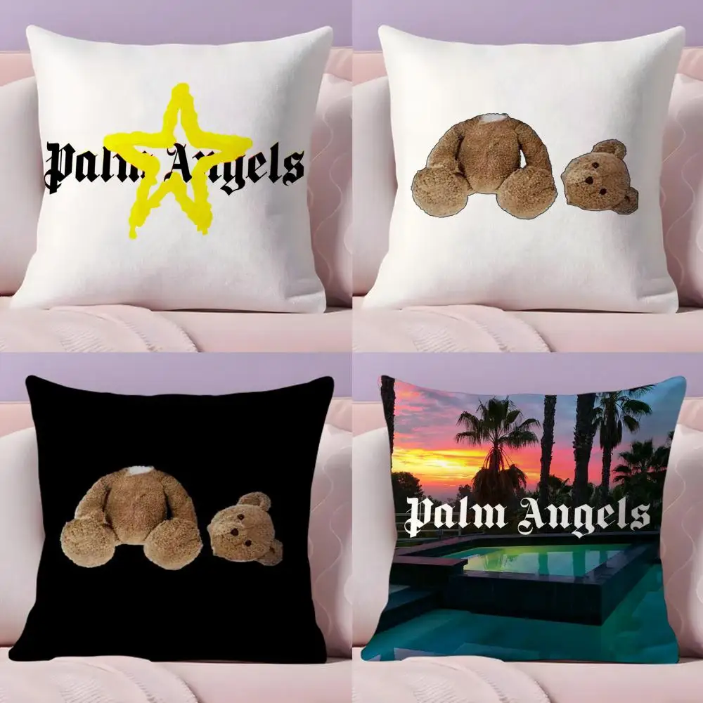 Angeles Beares p-p-PalmeS Cushion Cover Soft Short Plush Double-Sided Printing Home Decor Machine Washable Pillow Case Gift