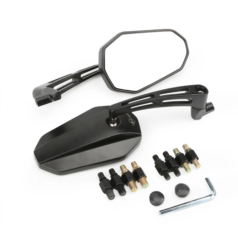 

E-Mark Aluminum Alloy Motorcycle Side Mirrors M8 M10 Scooter Rear Mirror Universal For Honda Navi CM300 CM500 Hornet CB600 Forza