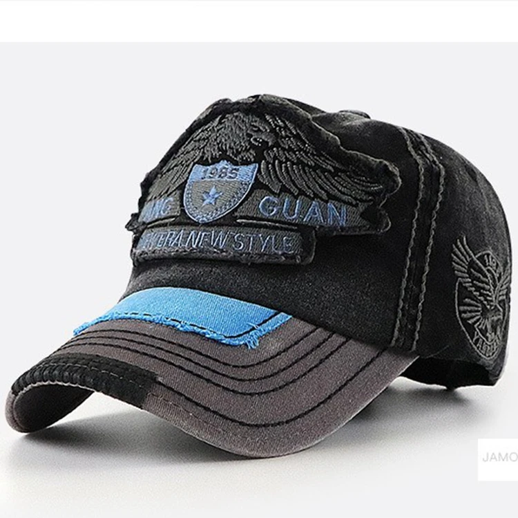 قبعة بيسبول عصرية للرجال والنساء مطرزة ومغسولة عتيقة للحماية من الشمس للجنسين للخريف والرياضات الخارجية ​