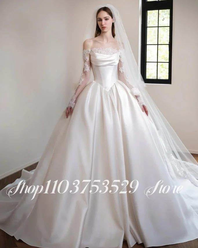 Customised Simple Wedding Dresses Corset Bodice Sheath Bridal Gown Lace Decoration Bridal Engagement Wedding Party Wedding Dress