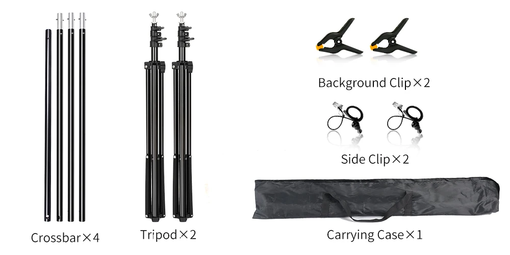 2X2M 2X3M 2.6X3M Background Support System Photography Backdrops Stand Photo Studio Kit Chromakey Green Screen Frame