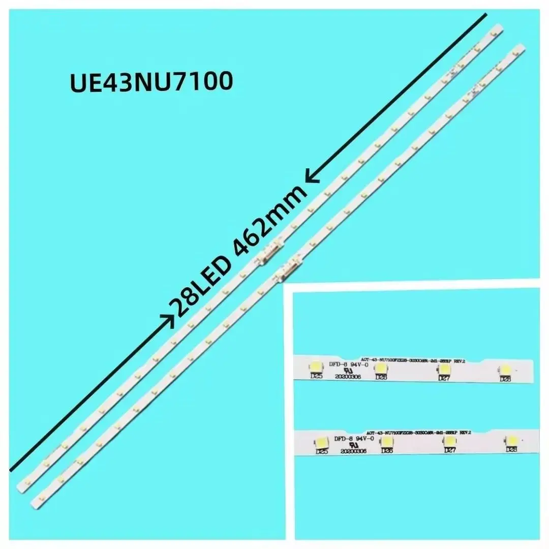 LED Strip For TV UE43NU7140U UE43NU7192U UE43NU7125 UN43NU7100G UE43NU7100 UE43NU7120 UE43NU7170U UN43RU7400 UN43RU7400G