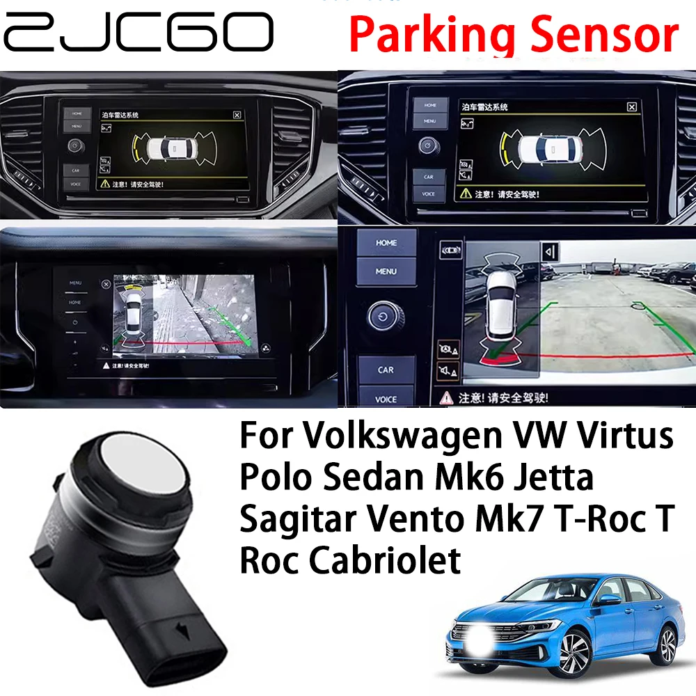 

Front Rear Reverse Parking Sensor Assistance Backup Radar for Volkswagen VW Virtus Polo Sedan Mk6 Jetta Sagitar Vento Mk7 T-Roc