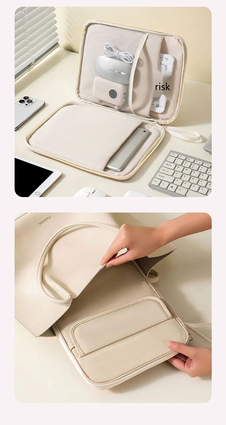 Elegante Tablet-Hülle 11-13 Zoll PU-Schutztasche für iPad mit Plüschfutter – Detail 15