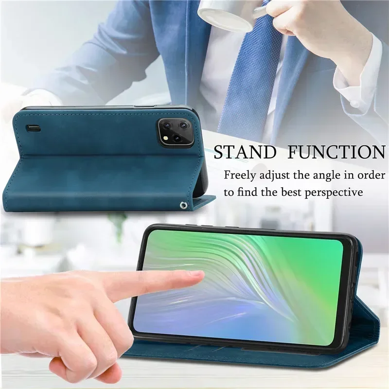 For Blackview Shark 9 5G Flip Case Magnetic Leather Book Funda For BlackView Wave 8C 8 C 6C Luxury Cover Black View Shark 9 Etui