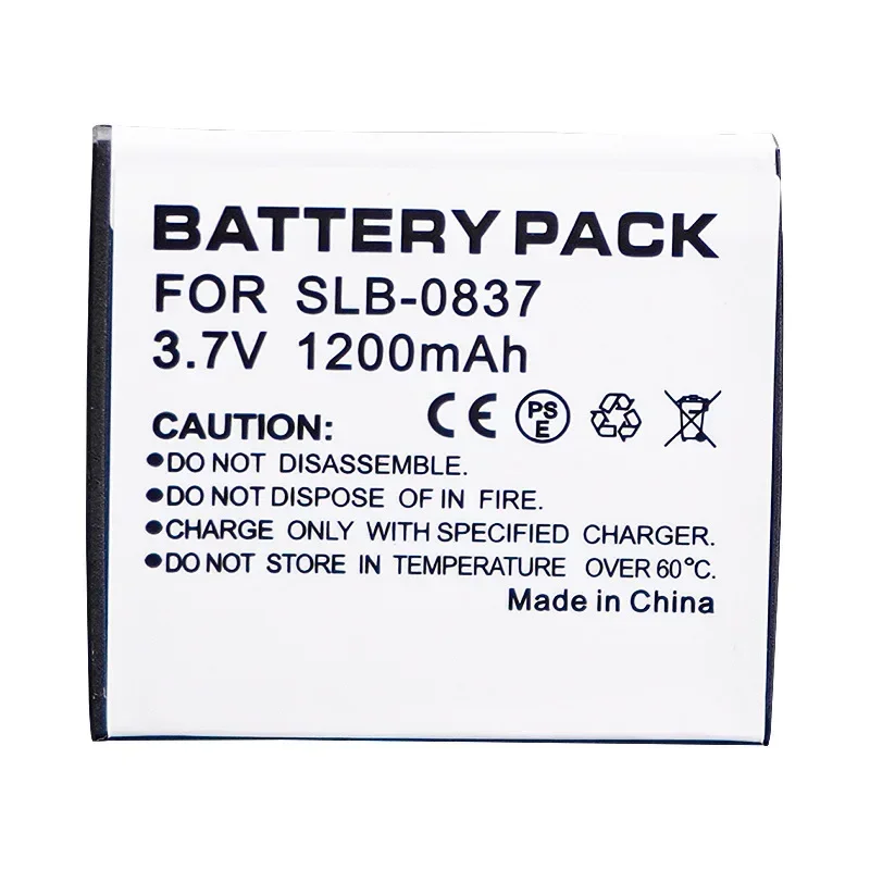 SLB-0837 3.7V 1200mAH Battery Suitable for Samsung Camera I5 I6 L73 L50 L60 NV3 NV5 NV7