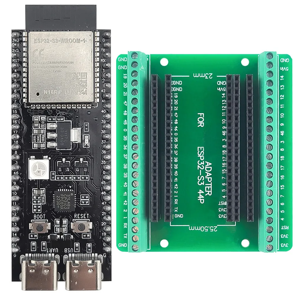 ESP32 S3 Development Board with Expansion Adapter BT 2.4G Wifi Module 8MB PSRAM N16R8 44Pin CP2102 Type-C ESP32-S3-DevKitC-1