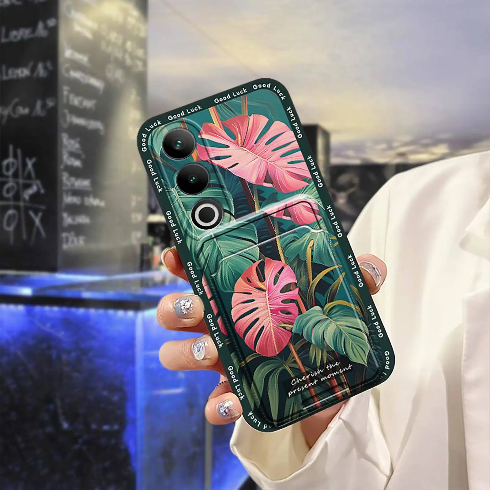 تصميم الأزياء بطاقة حقيبة جراب هاتف ل OnePlus Ace3V/1PlusAce3V المضادة للخبط بولي TPU لطيف الكرتون واقية الأوساخ مقاومة