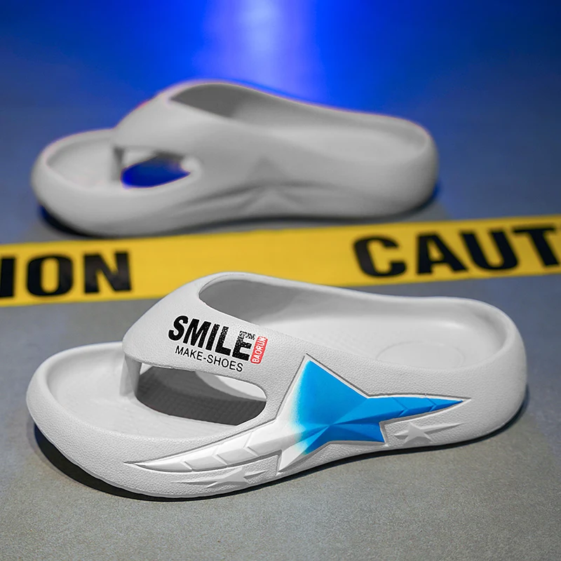 

New Summer Eva Flip-flops Color-block Soft Base Lightweight Fashionable Breathable Anti-slip Quick-drying Soft for Couples