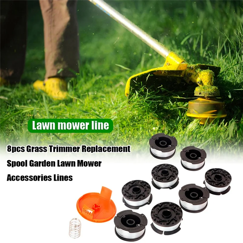สำหรับเครื่องตัดหญ้า Black Decker ชุดเปลี่ยนไส้กรอกรีดหญ้า - ไส้กรอกรีดหญ้าไนลอน 8 ชิ้น ความยาว 9.14 เมตร รุ่น AF-100-3ZP