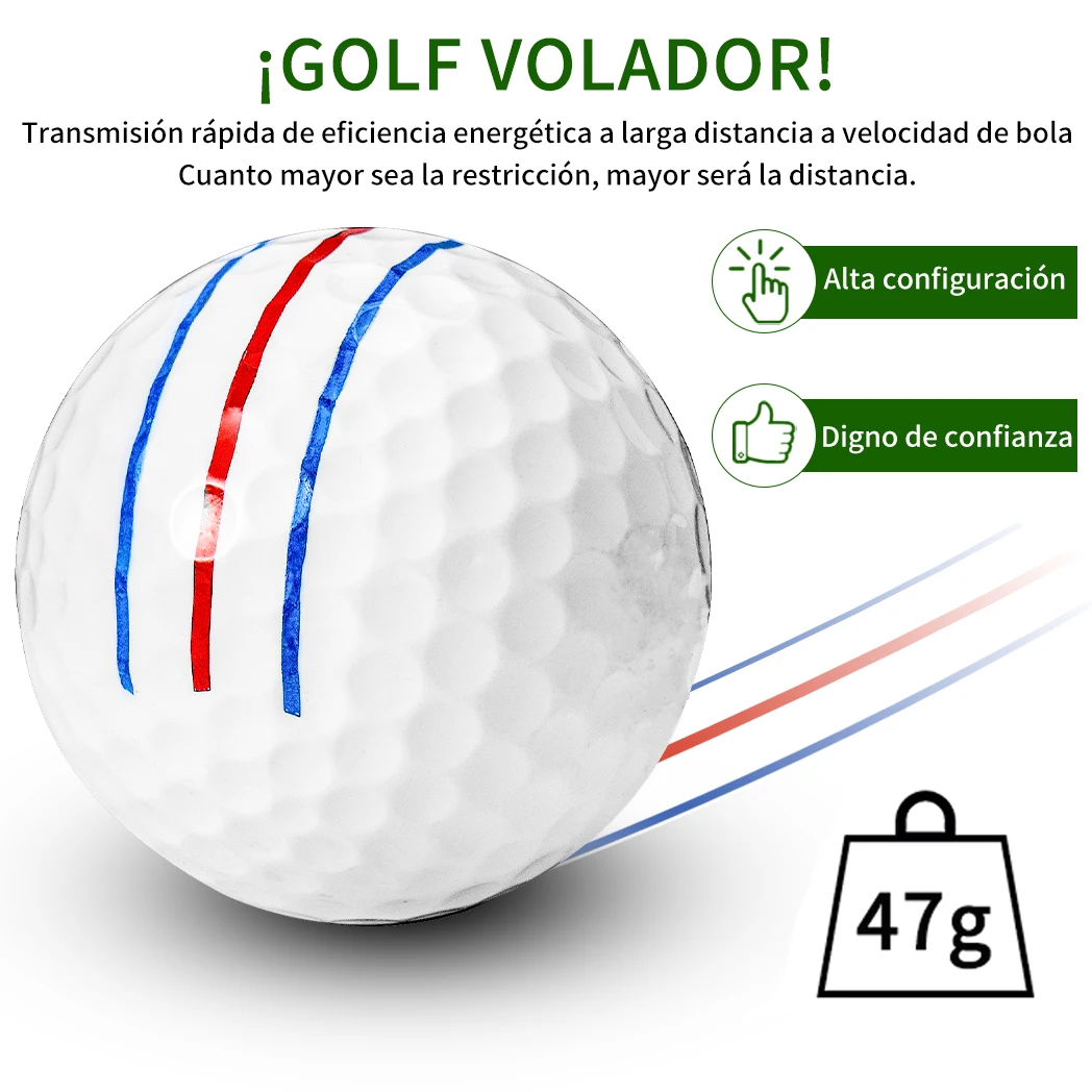 Caiton Double-Layer Super Long-Distance Golf Balls, Increase 40+ Yards Flying Distance - Longer and Straighter, Soft Feel