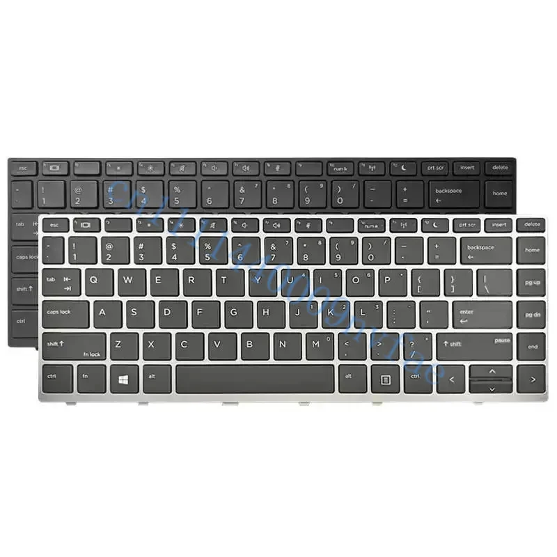 Padarsey Replacement Notebook US Keyboard for HP Probook 430 440 445 G5 Laptop SILVER/black 0.3