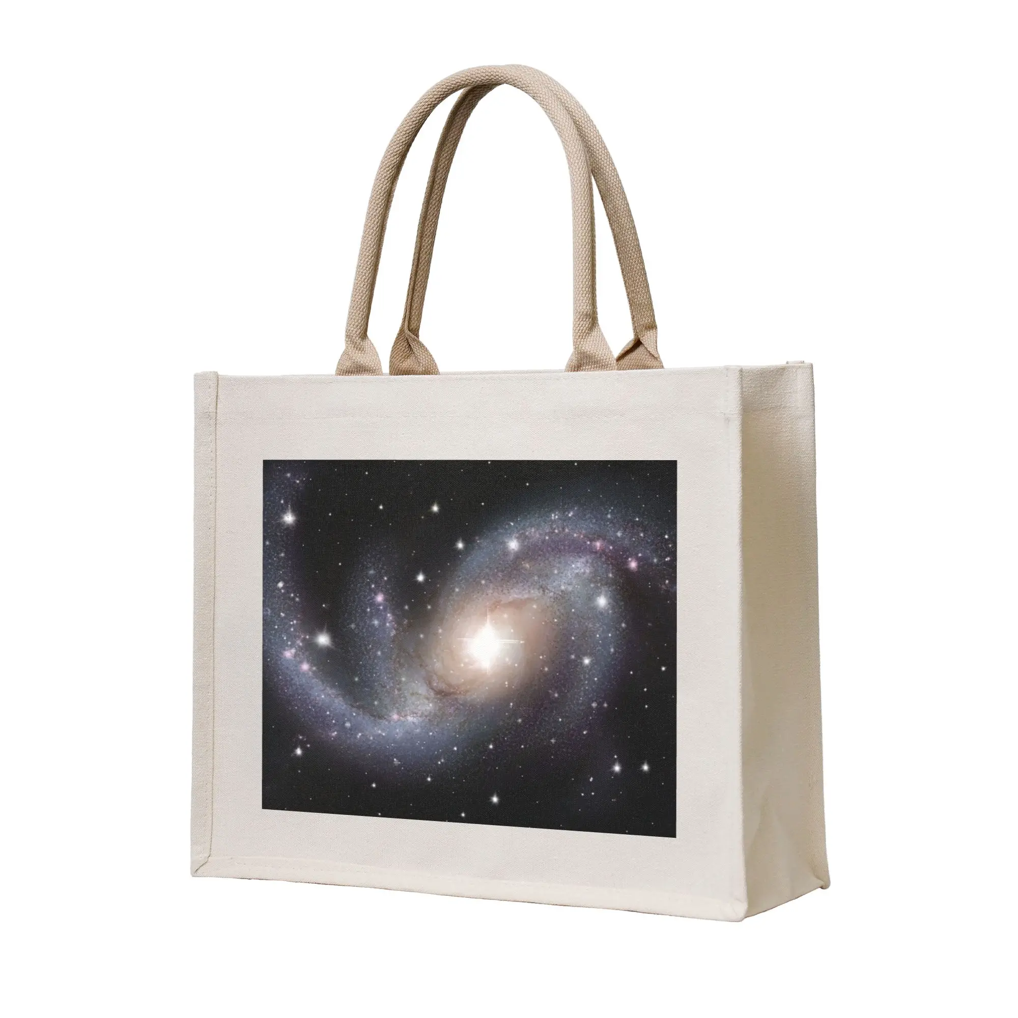 

Сумка-шоппер из холщовой ткани с изображением планет галактики и Вселенной, складная, для женщин, на плечо, дорожная сумка