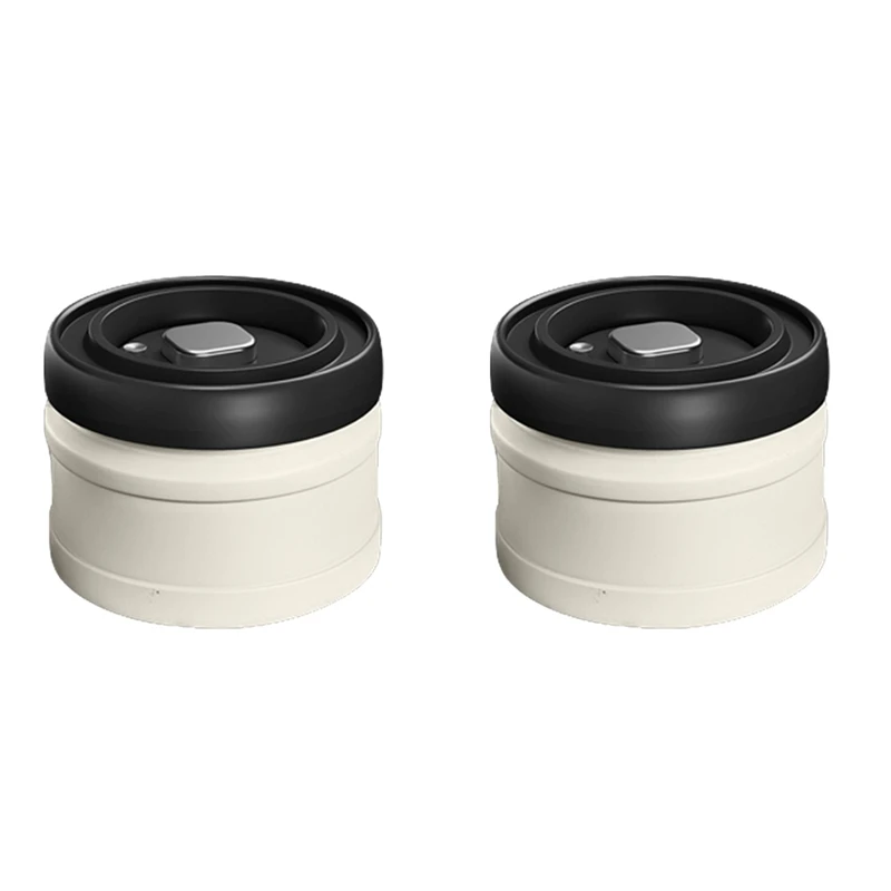 حاوية تخزين حبوب القهوة المختومة من SANQ 2X، شاي الحبوب المفرغ، خزان علبة طازج لبرطمان القهوة محكم الغلق (أبيض، S)