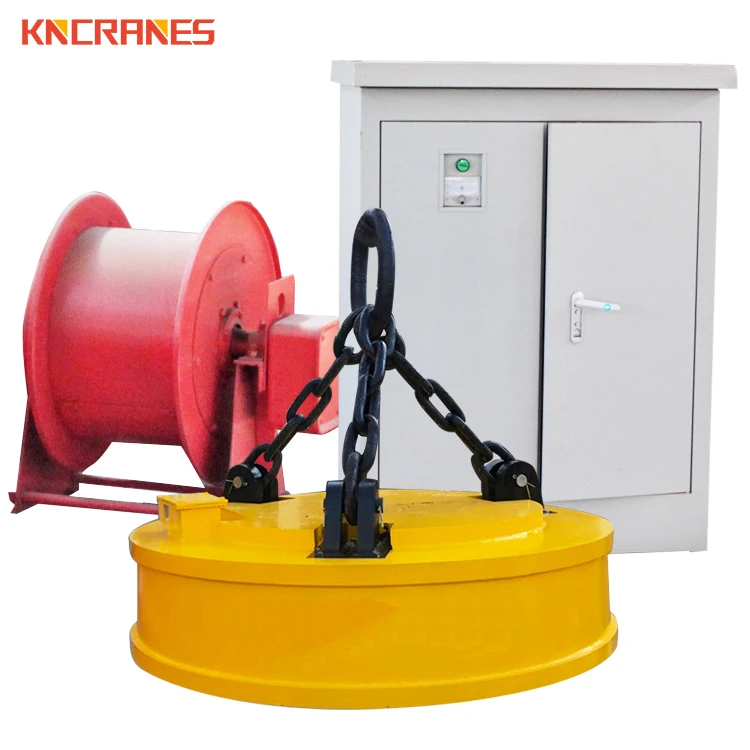 Remote Control Circular Electromagnets Scrap Metal Lifting Magnet for Iron Scrap Heavy Duty Industrial Crane Magnet Tool