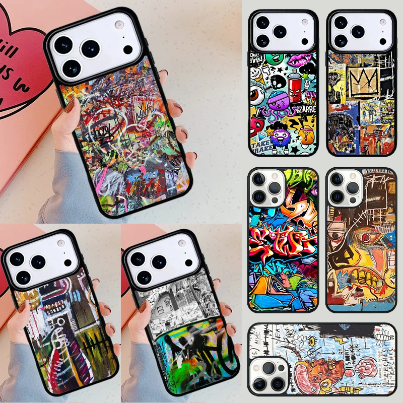 Street Graffiti Painting Phone Case For Apple iPhone 17 Air 16E 15 14 Plus 13 12 11 Pro Max Mini Funda Cover