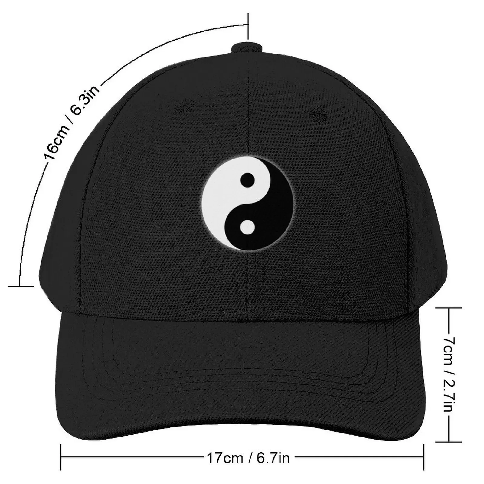 Ying Yang Taoist symbol Baseball Cap Luxury Man Hat Hood Luxury Hat Hat Baseball Cap Caps Male Women's