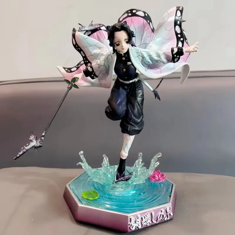 Hot Sale 23cm Pvc Demon Slayer Figure Kochou Figure Kimetsu No Yaiba Kamado Tanjirou Rengoku Kyoujurou Model Doll Holiday Gifts