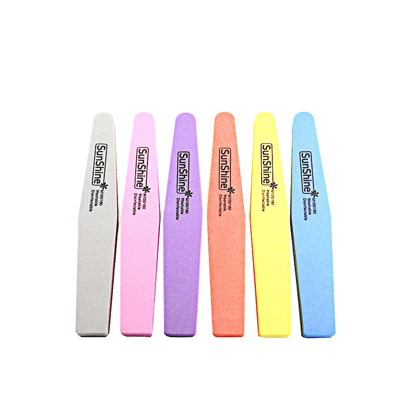 SunShine 10Pcs Sponge Buffers Block Nail File 100/180 Colorful Nail Buffer Gel Polish Sanding Buffer Manicure Tools Wholesale