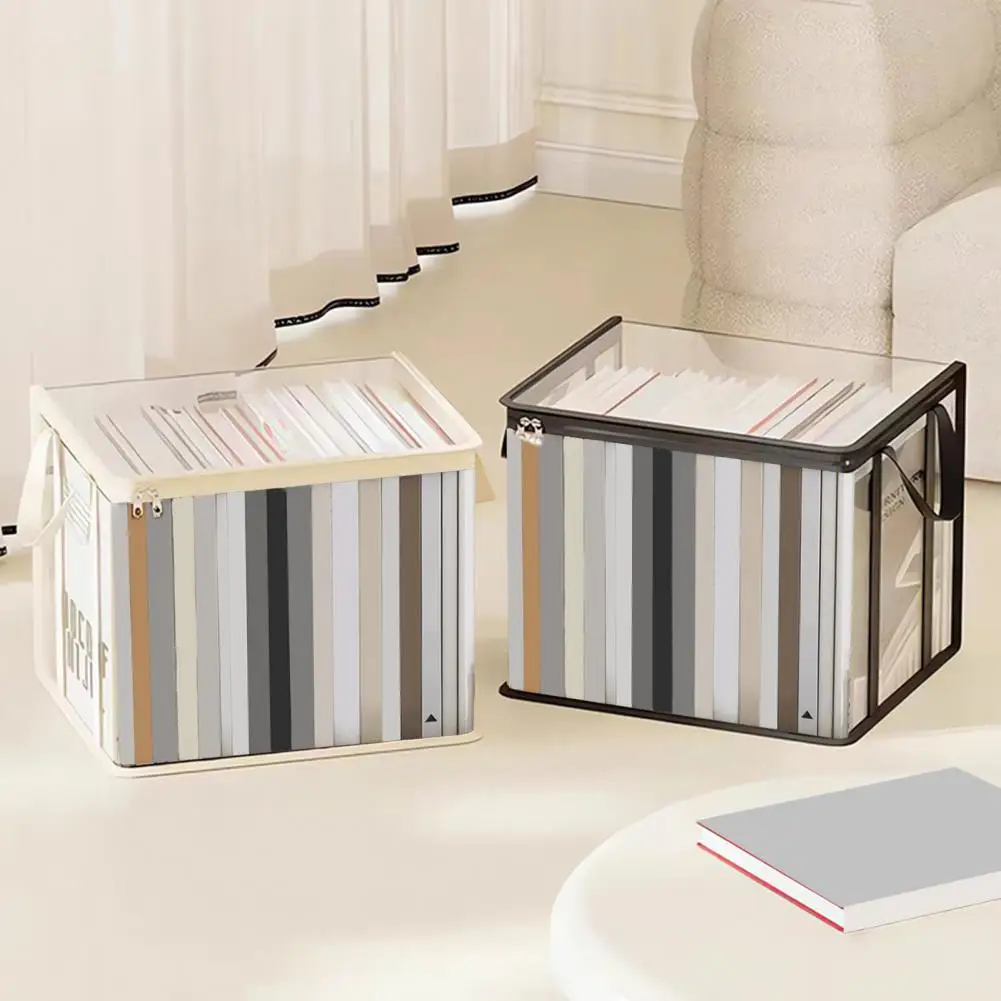 Visible Storage Organizer Transparent Storage Bag Transparent Clothes Storage Bag with Zipper Handle Capacity Book for Home
