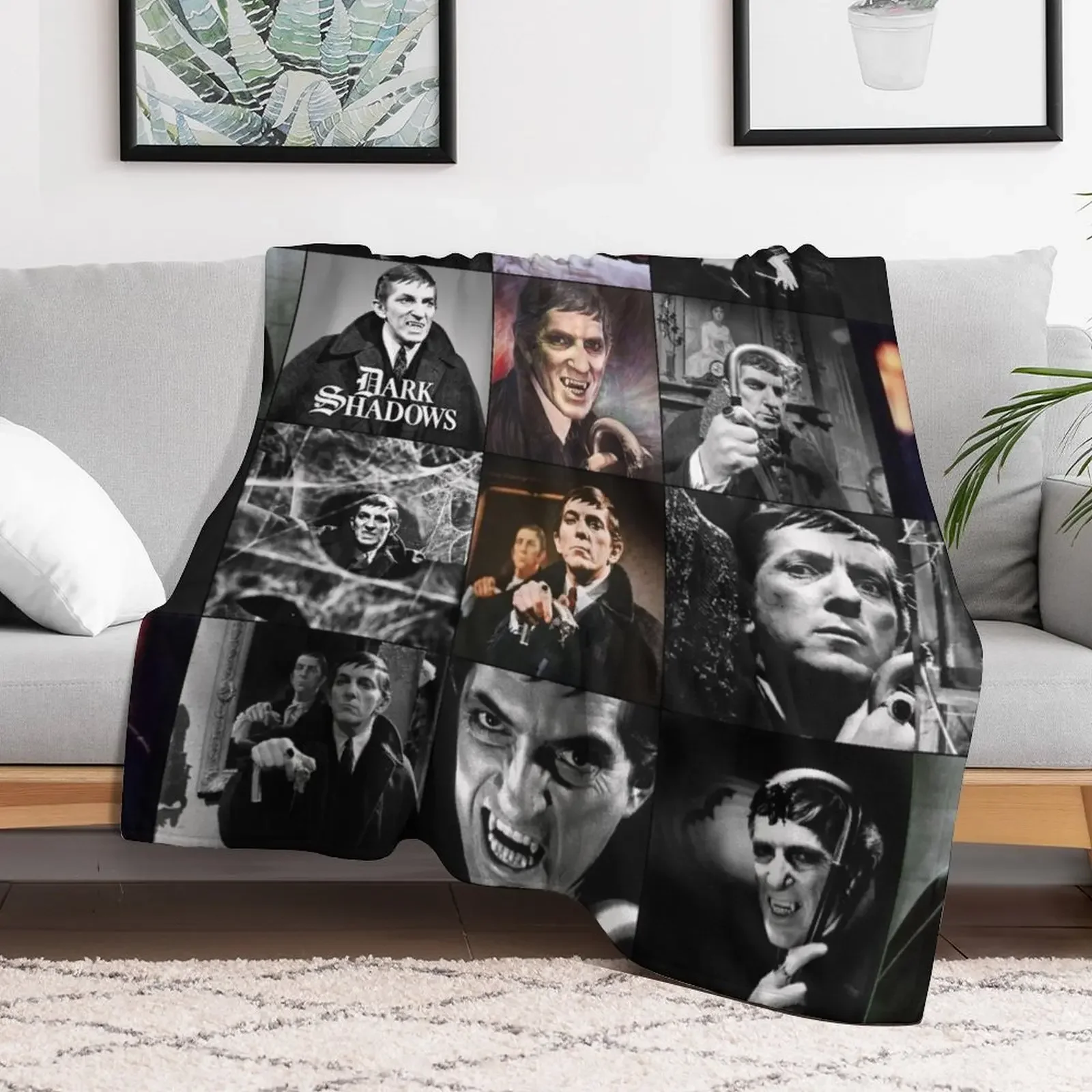 Dark Shadows TV Show Photo Collage Throw Blanket Soft Comfort Blanket for Reading Watching TV