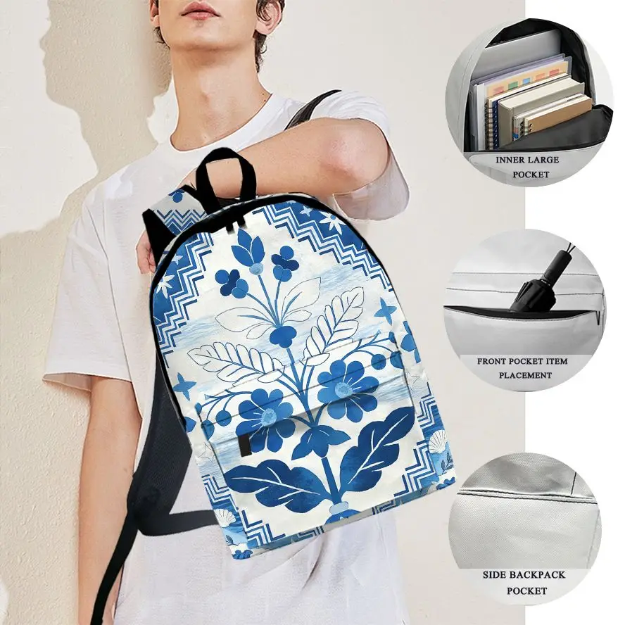 

1pc Mysterious Floral Atmosphere Print Backpack, Fashionable and Simple, Unisex, Large Capacity, High-Quality Gift